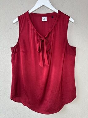 Cabi Women's Cinch Top Sleeveless Camisole Blouse Size Large Crimson Red #3602